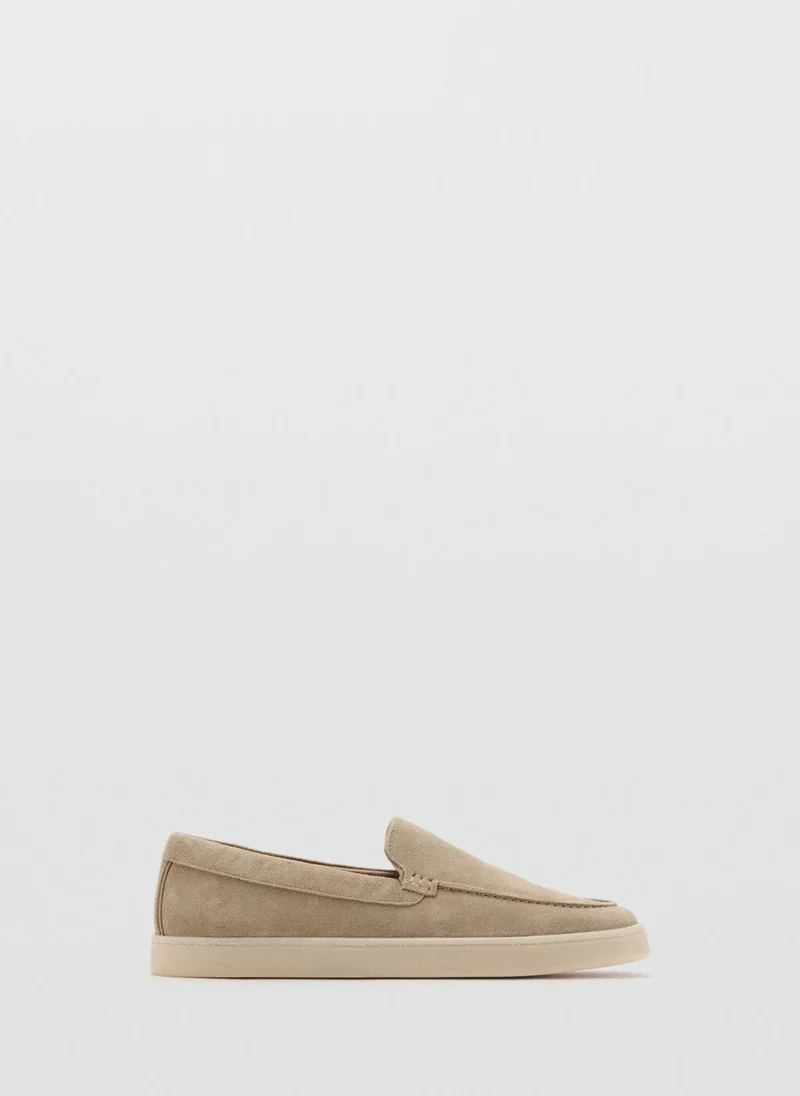 Split leather shoes